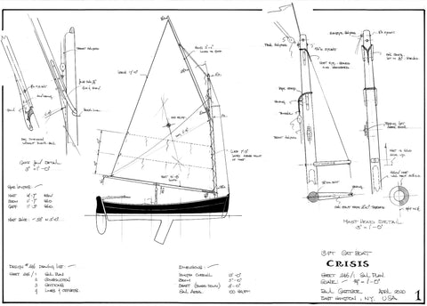 13FT Catboat 'Crisis' Design #246
