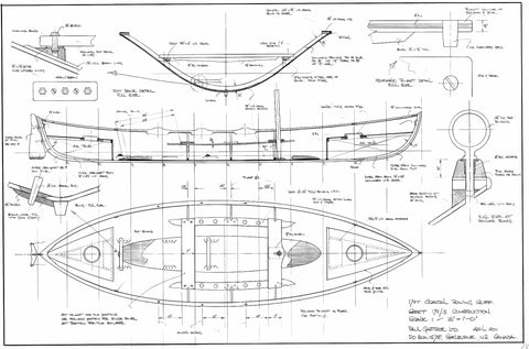 17 ft Coastal Rowboat, Design #179