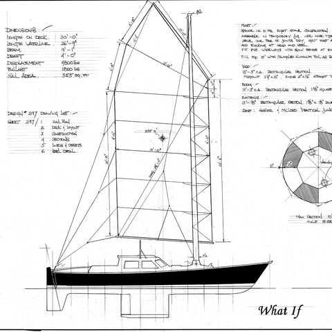 30ft Junk Rigged Light Cruiser Design #297