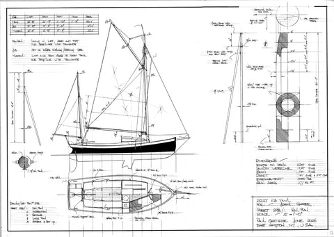 22Ft Centreboard Yawl Plan #298