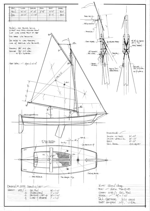 16 ft. Scow Sloop Design #299