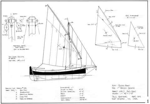 16ft Gozzo boat. Design #238