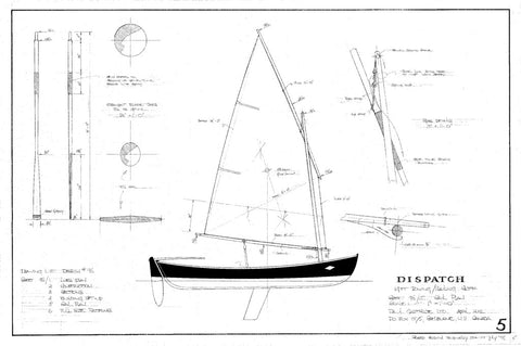 14ft Double Ended Rowing/Sailing Skiff Dispatch, Design #096