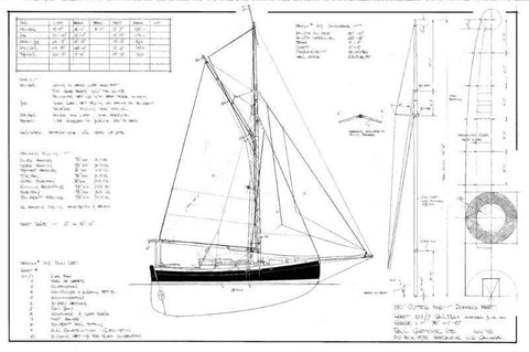 30 Ft Gaff Cutter, Design #109