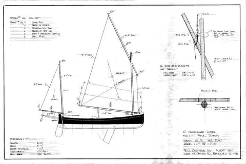 16 ft Centreboard Lugger, Design #124