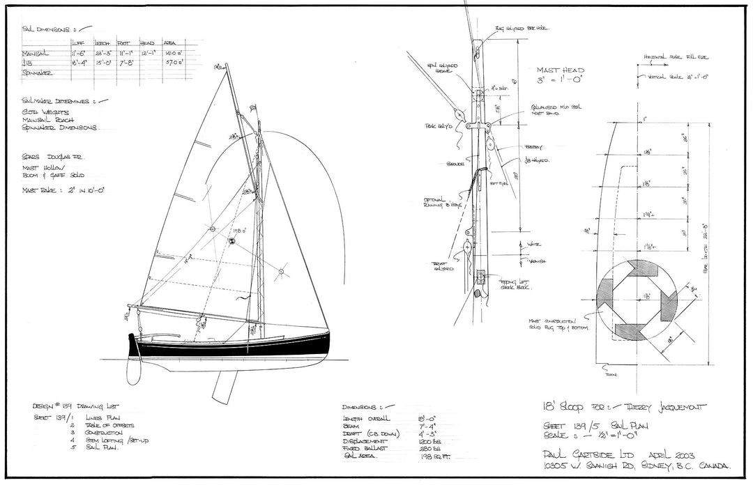 18 ft Centreboard Sloop, Design #139 – Gartside Boats