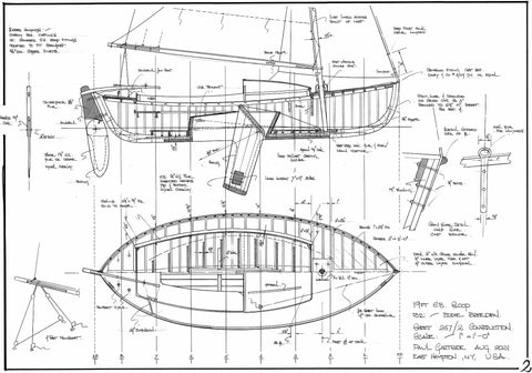 19ft double ended CB sloop, Design #257