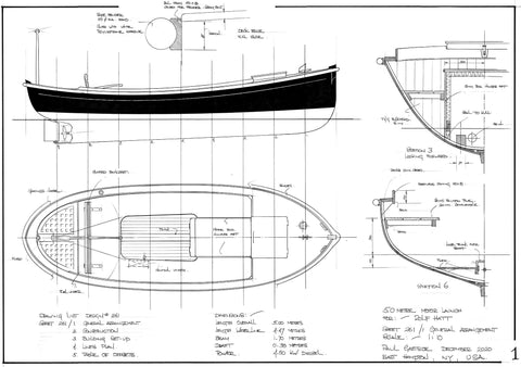 5.0 Metre Motor Launch Design #261