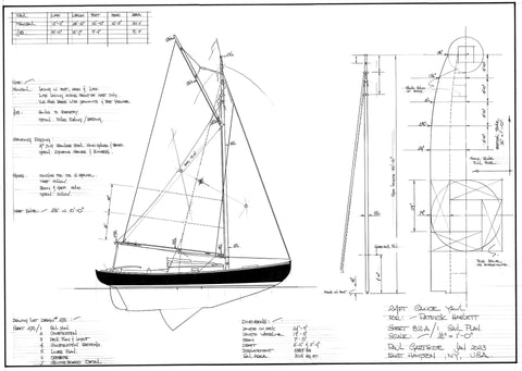 24ft Canoe Yawl Design #82A