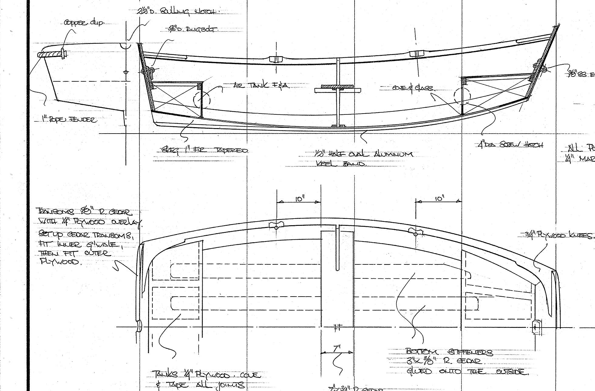 Pram Design 7 ft 9 in Plywood Pram Dinghy, Design #58 – Gartside Boats