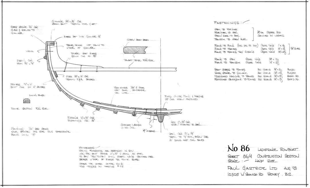 13 ft 6 In Clinker Rowboat, Design #86 – Gartside Boats