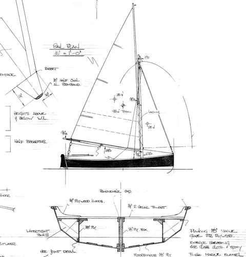 13 ft Centerboard Sailing Dinghy, Design #90