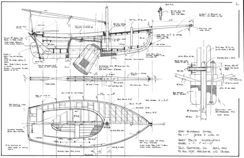 18FT Half-Decked Racing Gaff Cutter, Design #93A