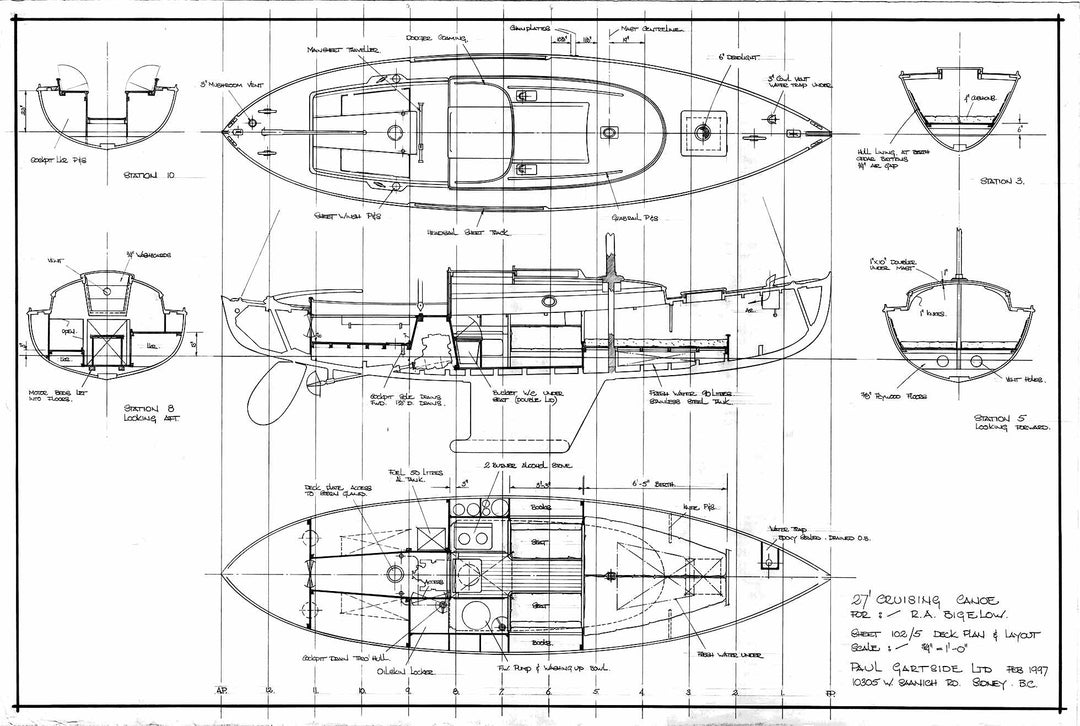 27 ft Cruising Canoe, Design #102 – Gartside Boats