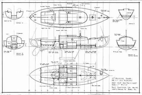 27 ft Cruising Canoe, Design #102