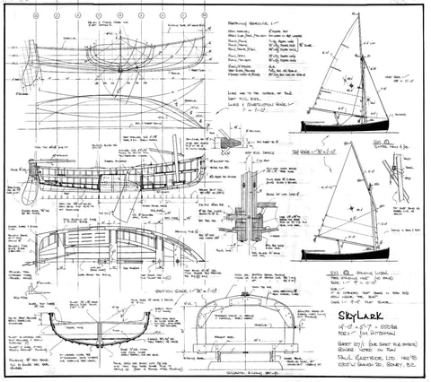 14 ft Lapstrake Sailing Dinghy "Skylark", Design #107