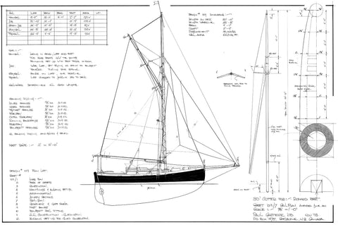 30 Ft Gaff Cutter, Design #109