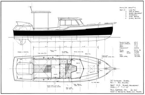 24 ft Launch "Wayward", Design #119