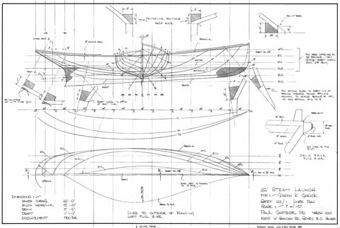 22 ft Steam Launch, Design #123