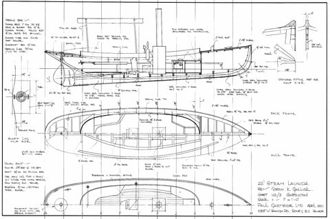 22 ft Steam Launch, Design #123