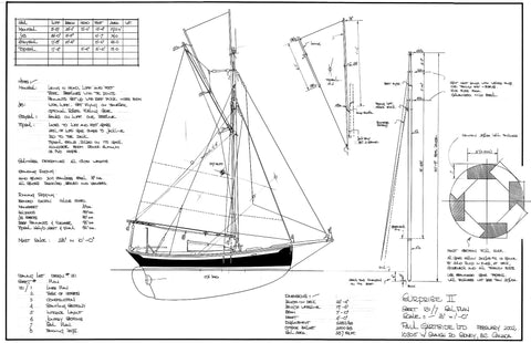 22 ft Gaff Cutter "Surprise II", Design #131