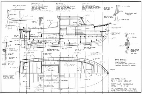 22 ft Motor launch, Design #141