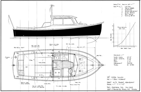 22 ft Motor launch, Design #141