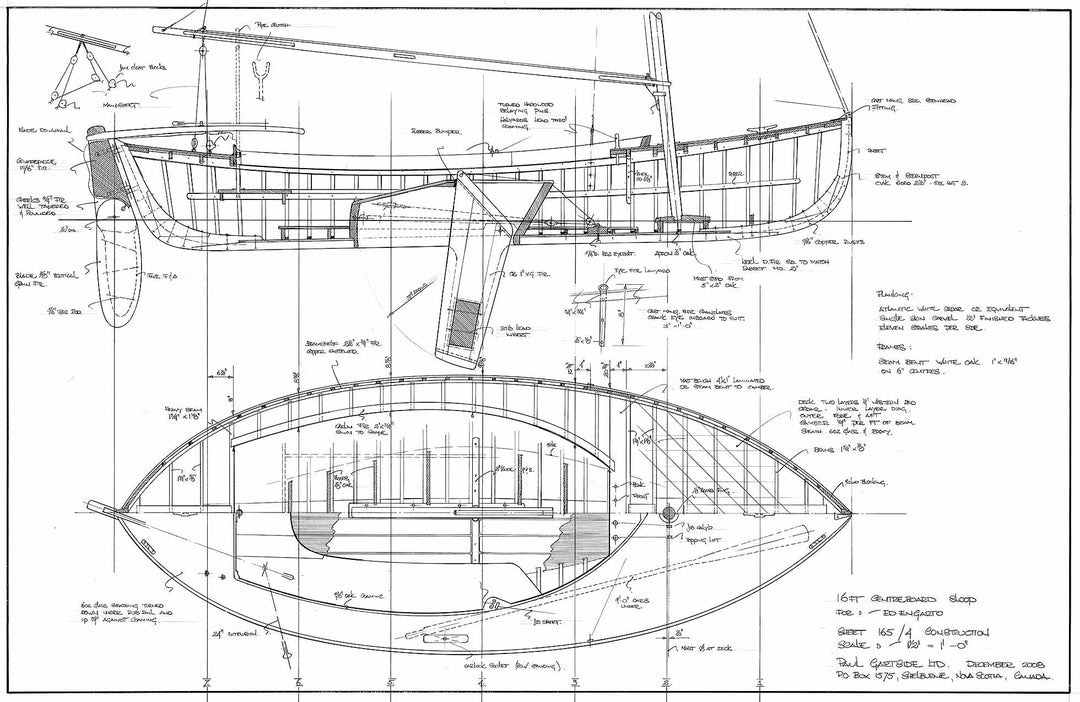16 ft Double Ended Sloop, Design #165 – Gartside Boats