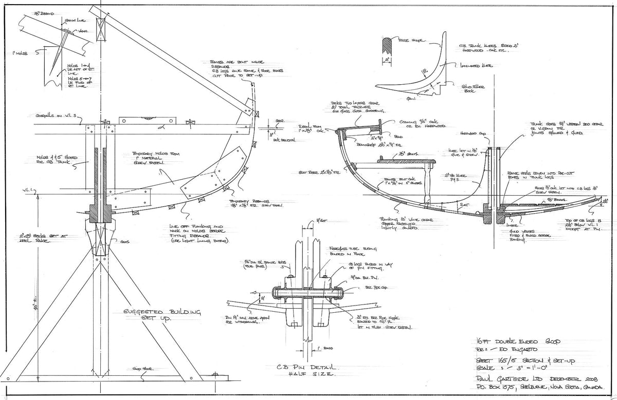 16 ft Double Ended Sloop, Design #165 – Gartside Boats