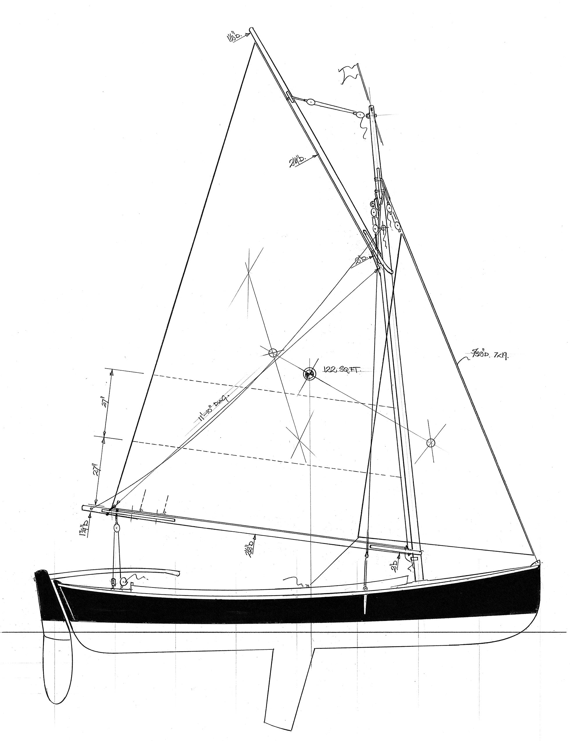 16 ft Double Ended Sloop, Design #165 – Gartside Boats