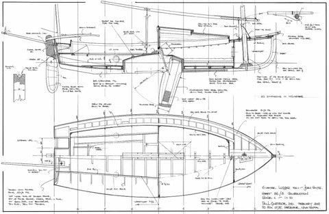 6 m Centreboard Lugger, Design #166