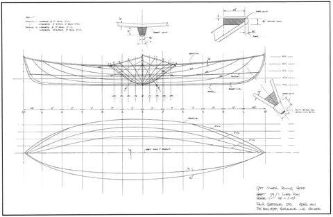 17 ft Coastal Rowboat, Design #179