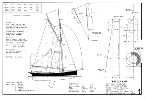 6.1 metre daysailer,  Design #203  Metric Units