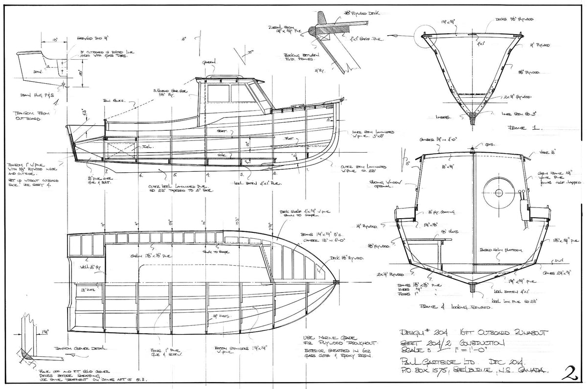 16 ft Outboard Runabout, Design #204 – Gartside Boats