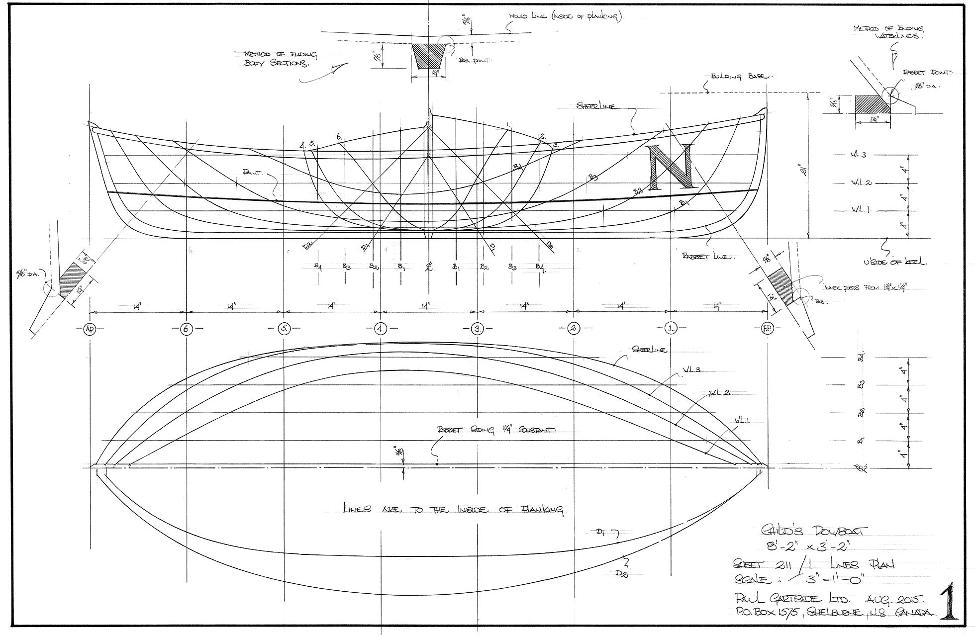 Simple Rowboat Design 8ft Child's Rowboat, Design #211 – Gartside Boats