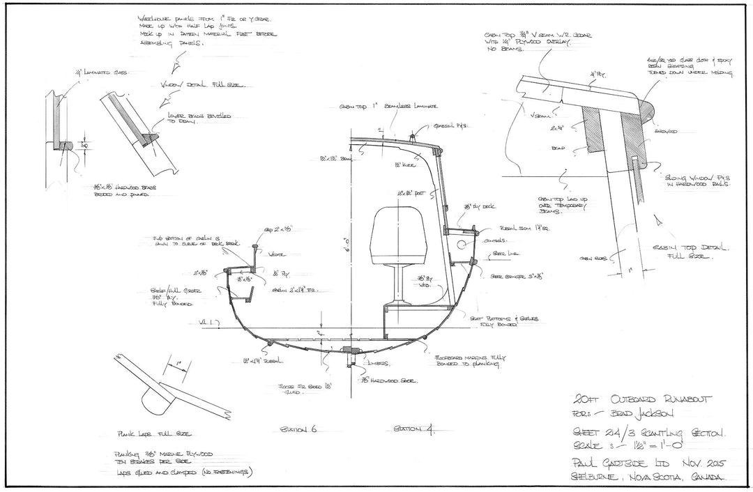 Runabout Layout 20ft Outboard Runabout, Design #214 – Gartside Boats