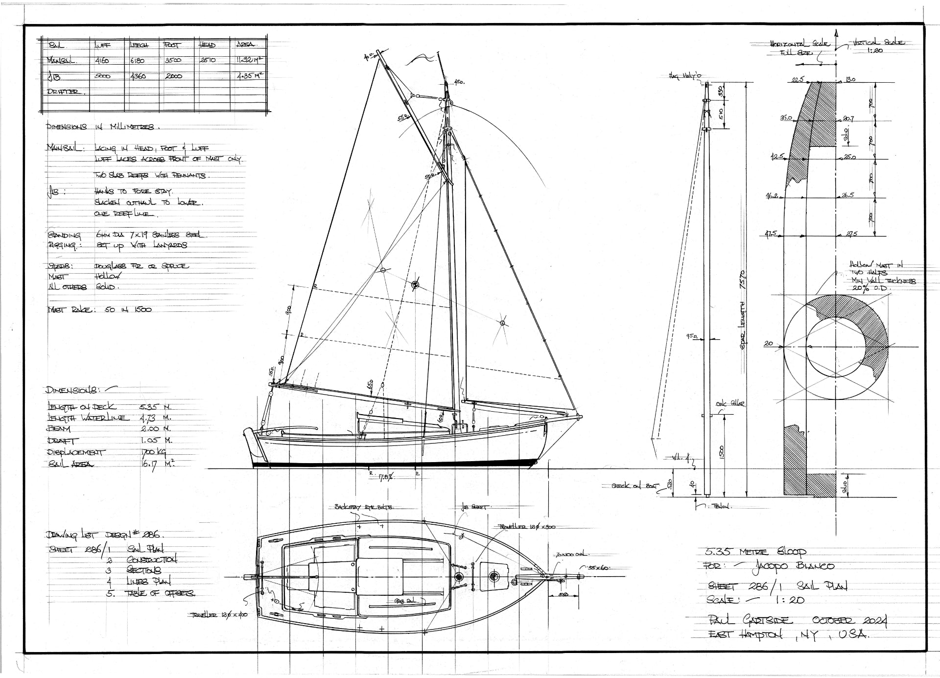 5.35 Metre Sloop Design #286 – Gartside Boats