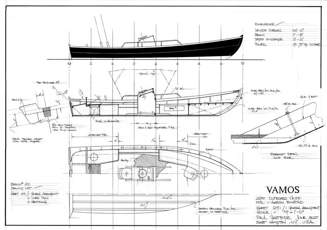 Runabout Layout 24ft Flat Bottomed Outboard Runabout Design #291 – Gartside Boats