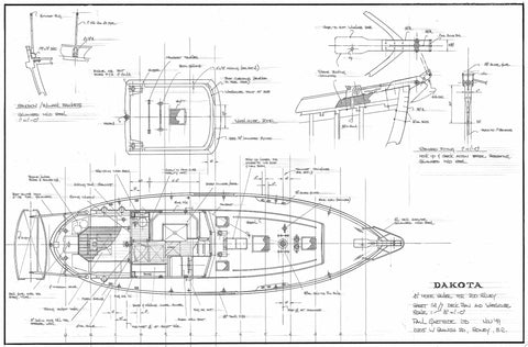 45 ft Gaff-Rigged Motor Sailer "Dakota", Design #114