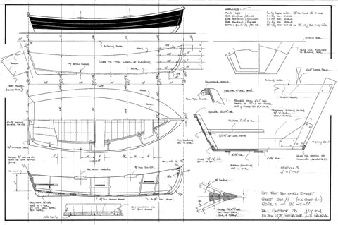 11 ft and 12 ft Flat-bottomed dinghies, Designs #201 and #202