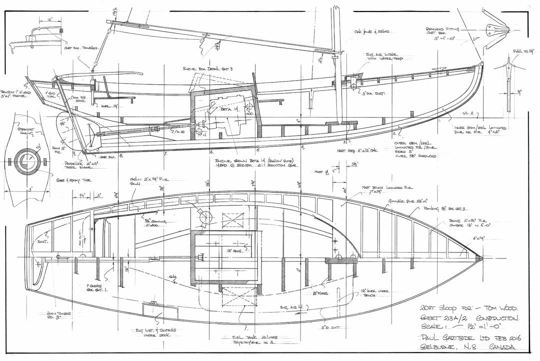 Dutch Motor Sloop 18ft Motor Sloop, Design #213 – Gartside Boats