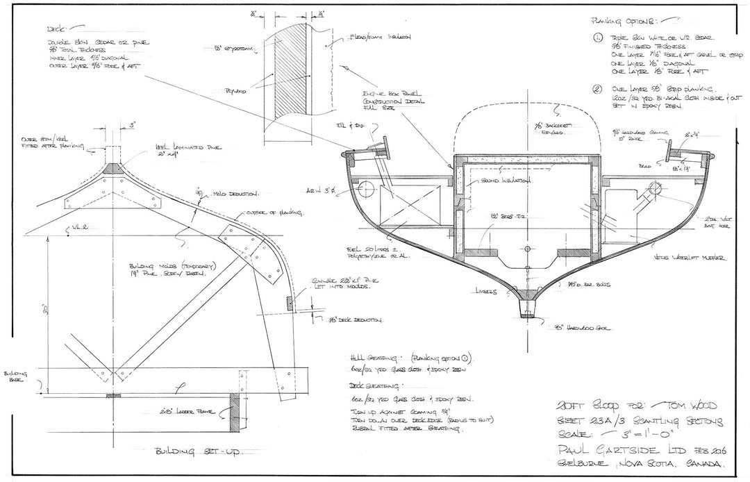 Sloop Rig Boat Designs 18ft Motor Sloop, Design #213 – Gartside Boats