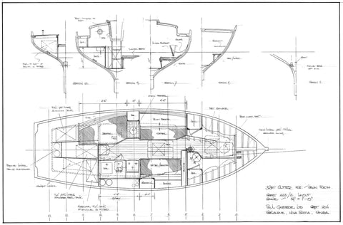 32 ft Gaff Cutter, Design #223