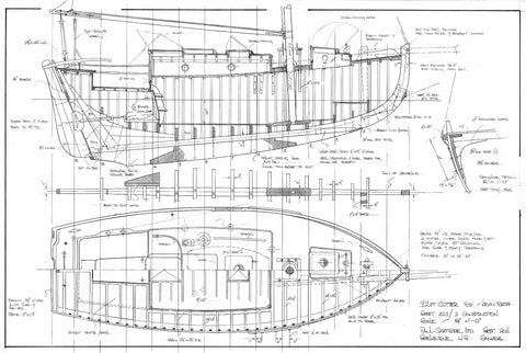 32 ft Gaff Cutter, Design #223