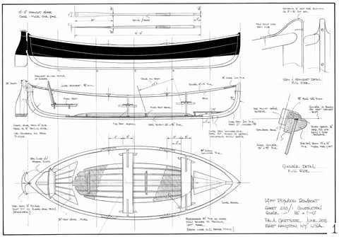 14ft Plywood Rowboat, Design #233