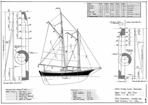 30ft Double ended Schooner, Design#235