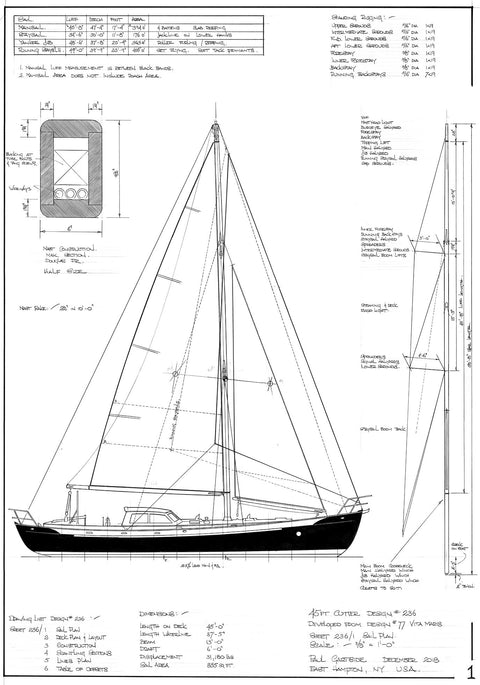 45ft Cutter, Design #236