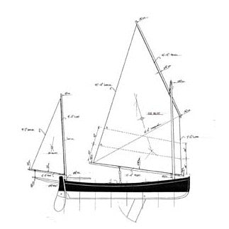 16 ft Centreboard Lugger, Design #124