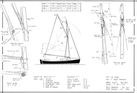 19ft double ended CB sloop, Design #257