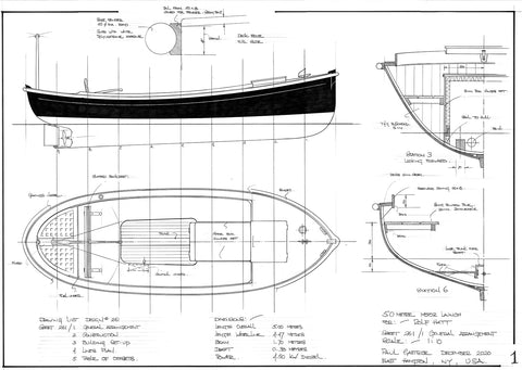 5.0 Metre Motor Launch Design #261